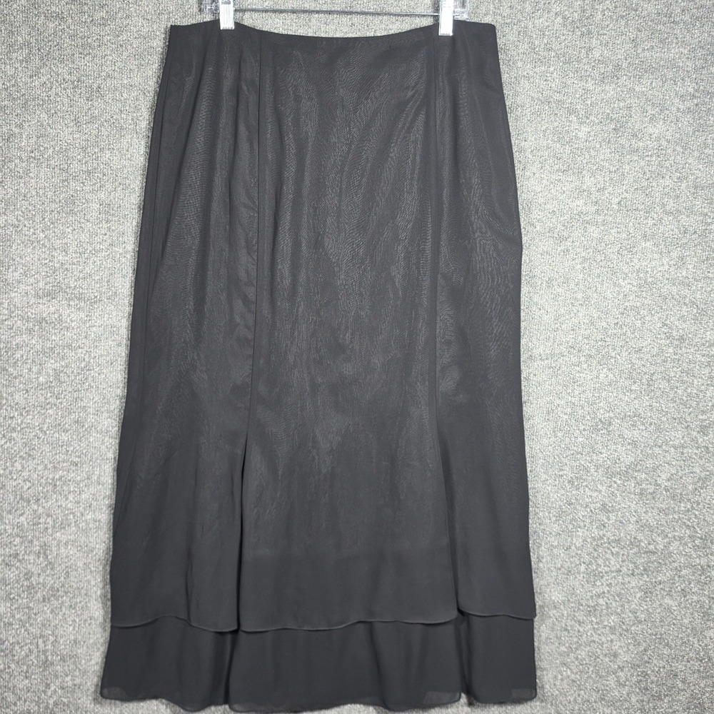 Adrianna Papell Skirt Womens 18 Evening Essentials Midi Maxi Flowy Tiered Ruffle